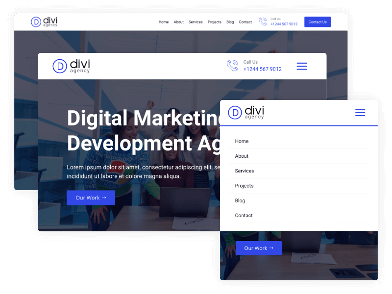 Divi Agency Layout